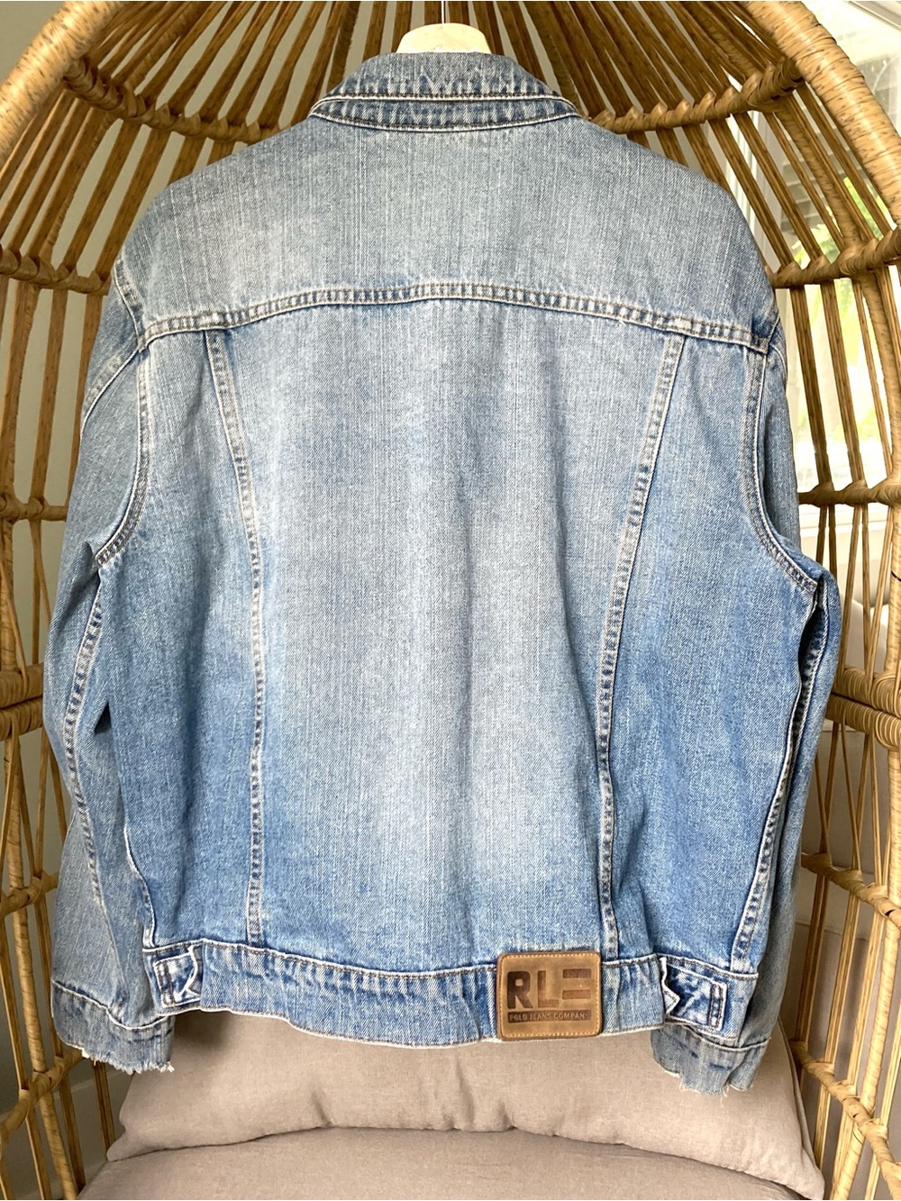 Ralph Lauren y2k Light Blue Denim Trucker Jean Jacket - Picture 4 of 8
